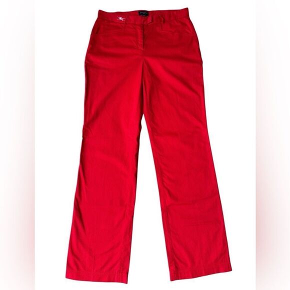 Burberry Vintage Red Straight Leg Golf Pants Size 6 - Picture 1 of 11